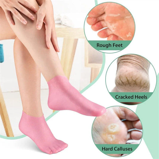 Silicon Moisturizing Gel Heel Socks Exfoliating And Preventing Dryness Foot Skin Rejuvenation