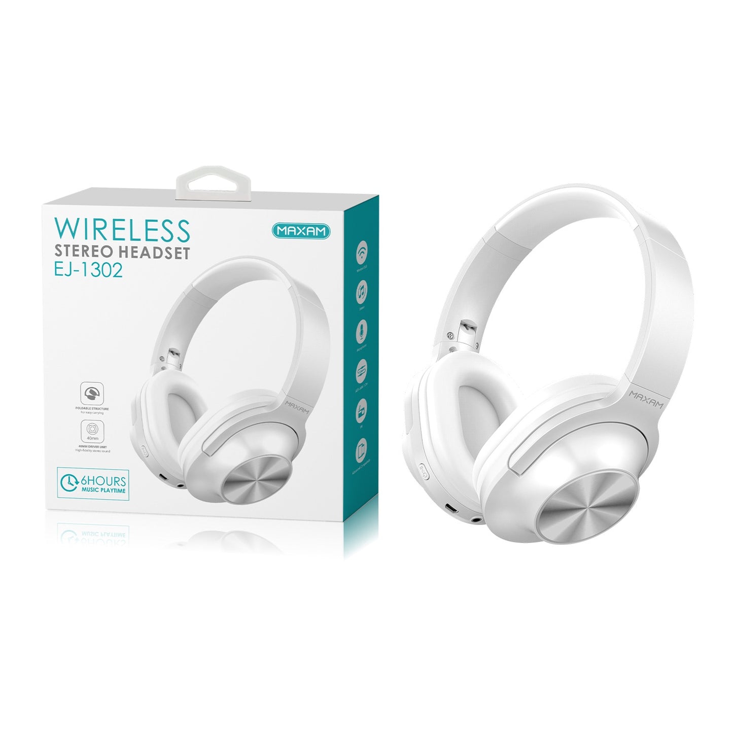 Maxam EJ-1302 Wireless Stereo Headphones