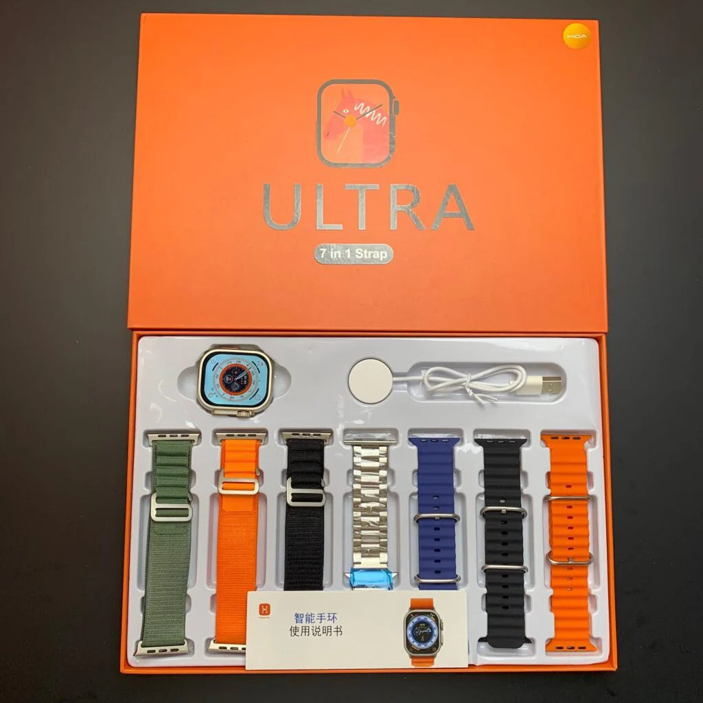Ultra Smartwatch 7-in-1 Strap Combo – Premium Multi-Band Kit