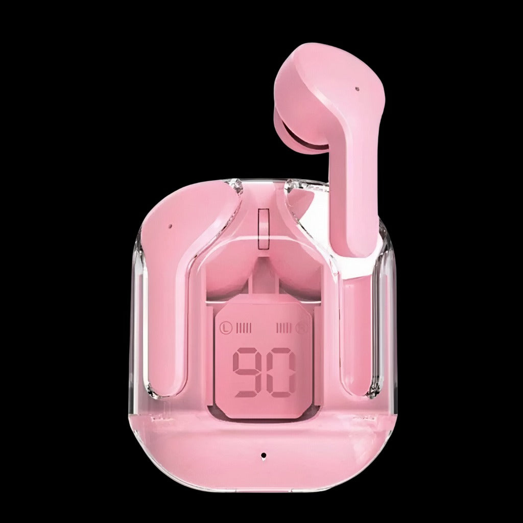 AIR 31 WIRELESS EARBUDS WITH CRYSTAL TRANSPARENT CASE