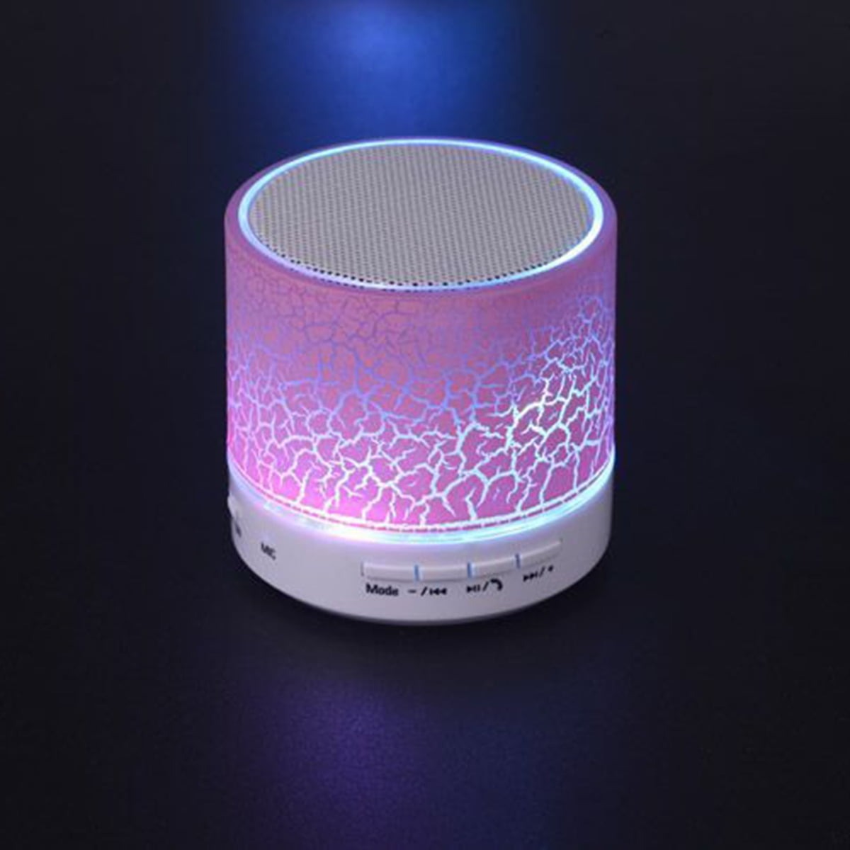 Portable Wireless Mini Bluetooth Speaker – MP3, FM, USB, SD, LED Crackle Lights