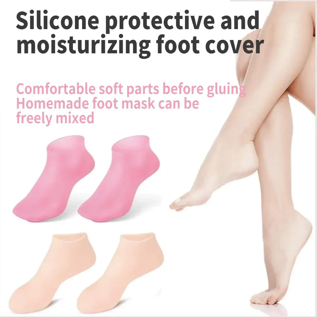 Silicon Moisturizing Gel Heel Socks Exfoliating And Preventing Dryness Foot Skin Rejuvenation