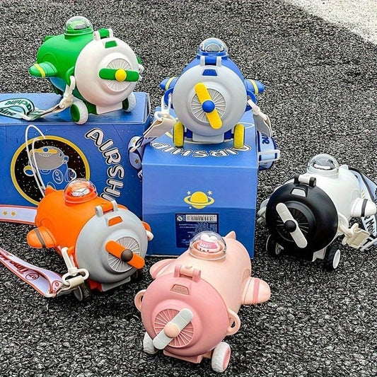 Airplane Shaped Water Bottle Portable, Strap Plane Water Bottle for Kids.