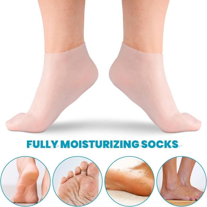 Silicon Moisturizing Gel Heel Socks Exfoliating And Preventing Dryness Foot Skin Rejuvenation