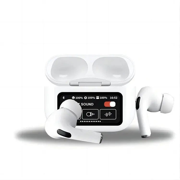 A9 PRO Wireless Bluetooth Earbuds - Digital Display, ANC + ENC, Wireless Charging