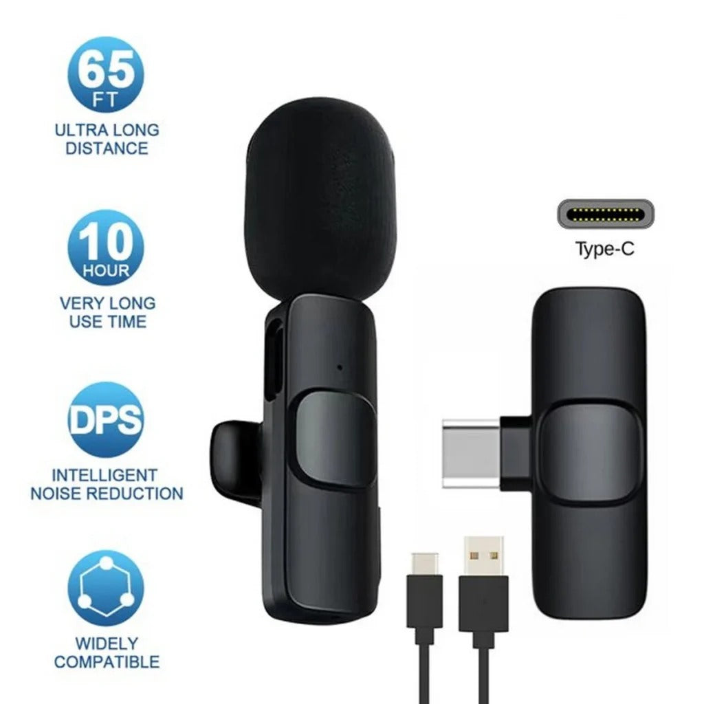 K8 Type C Wireless Microphone / Collar Mic/ IOS/Android Mic