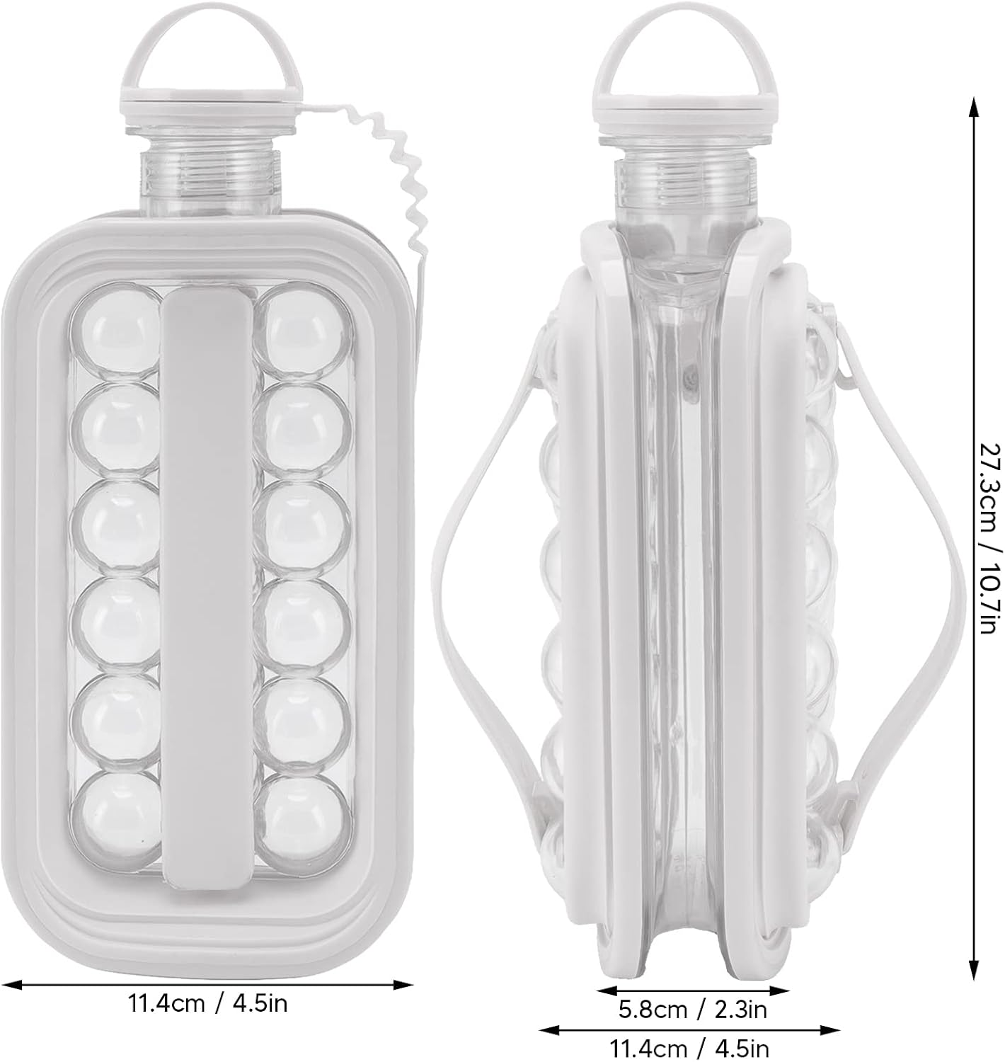 Portable Ice Ball Maker Bottle 2 in 1