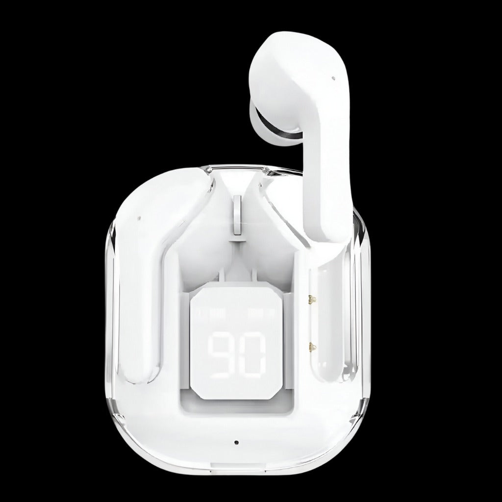 AIR 31 WIRELESS EARBUDS WITH CRYSTAL TRANSPARENT CASE