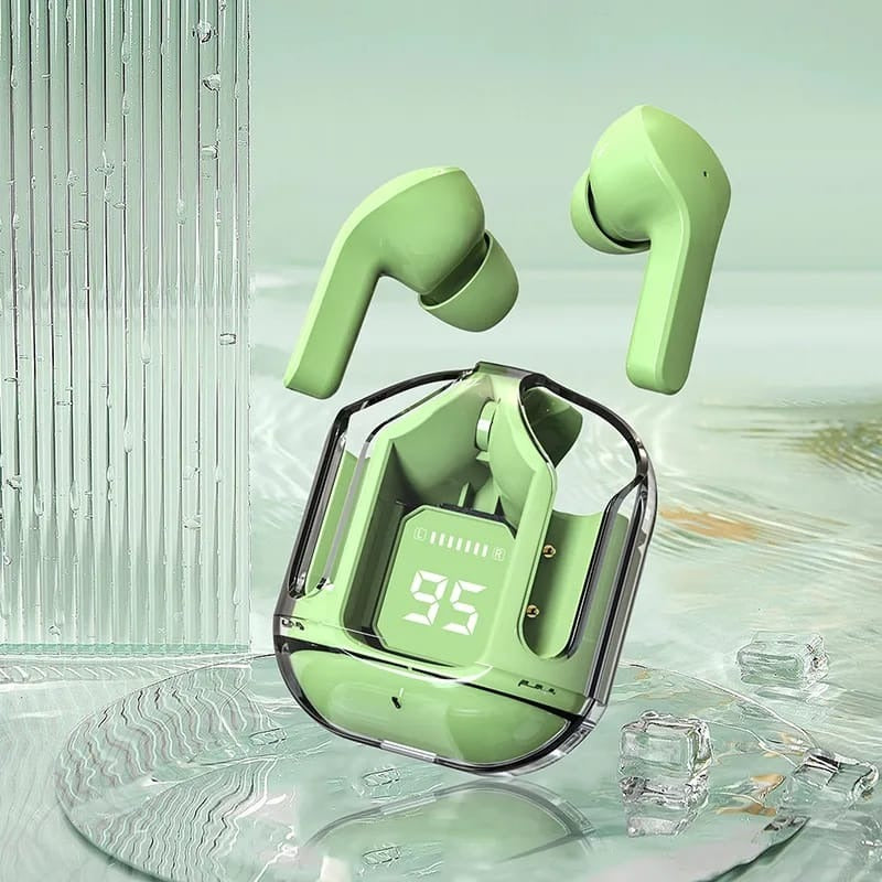 AIR 31 WIRELESS EARBUDS WITH CRYSTAL TRANSPARENT CASE