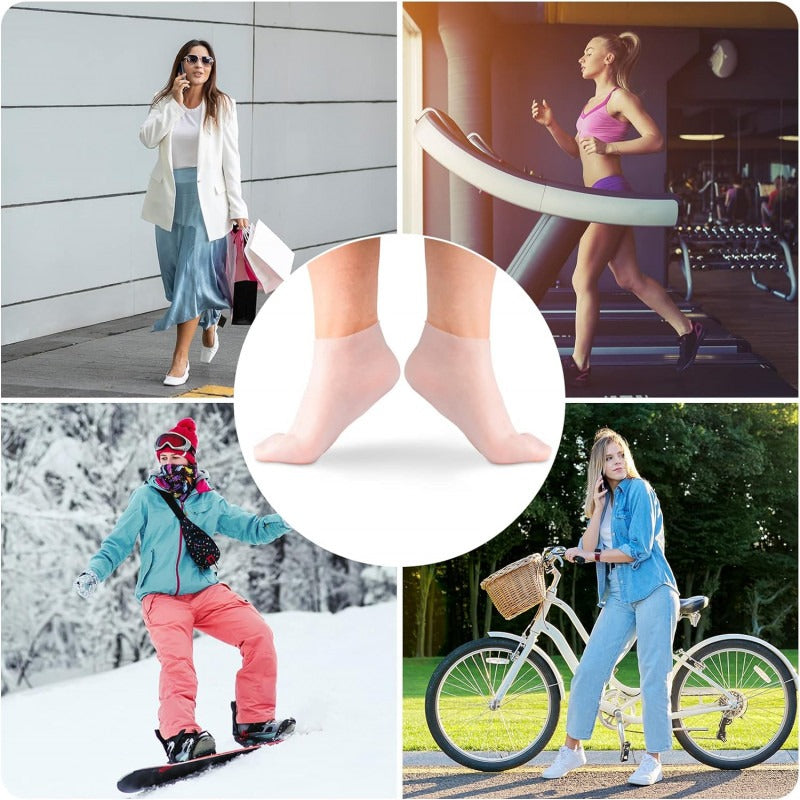 Silicon Moisturizing Gel Heel Socks Exfoliating And Preventing Dryness Foot Skin Rejuvenation