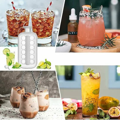 Portable Ice Ball Maker Bottle 2 in 1